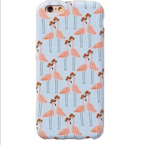 NEW Anthropologie Kendra Dandy Artist Flamingos IPhone Case 6/6s